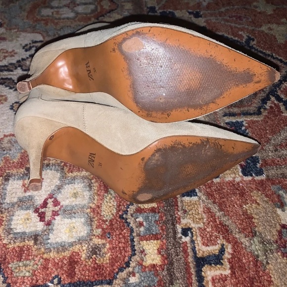 Cream Zara Ankle boots - Picture 6 of 9